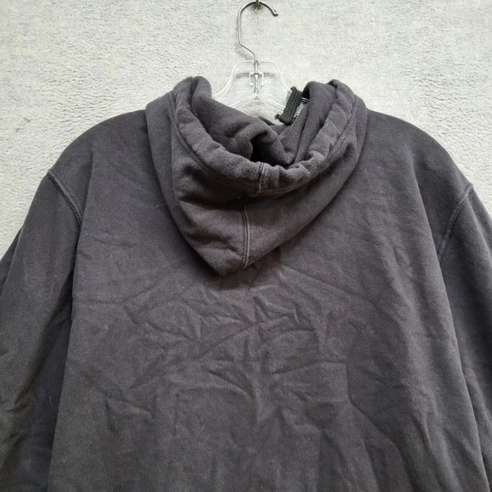 The North Face Men‎ Sweatshirt Large Black Logo Hoodie Fleece Pullover